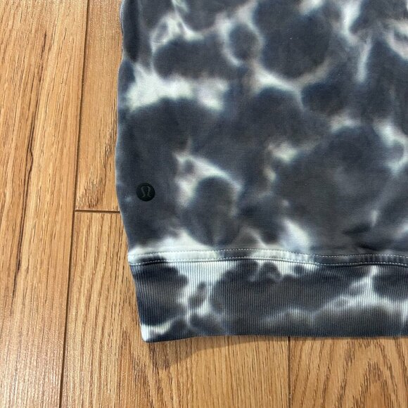 Lululemon All Yours Hoodie Tie Dye Fleece Womens 4 Marmoleado Graphite Grey EUC - Picture 3 of 5